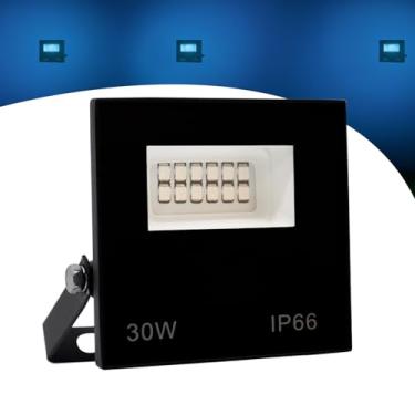 Imagem de Refletor Led 30w Holofote Bivolt Prova Dágua Luz Azul