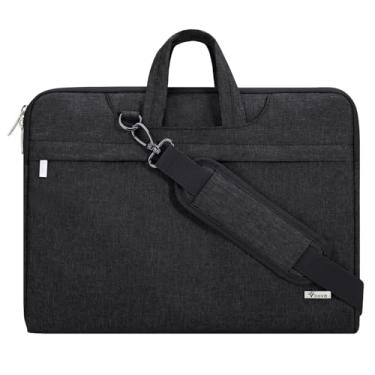 Imagem de Voova Bolsa para laptop de 15,6 polegadas com alça de ombro e alça, capa fina à prova d'água para computador compatível com MacBook Air 15, MacBook Pro 15/16, HP Acer Asus Dell Lenovo de 15 a 16