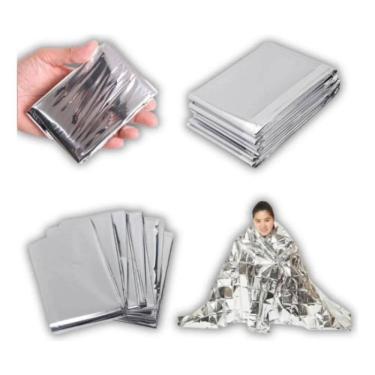 Imagem de 2X Cobertor Manta Térmica Corporal Aluminizada Isolante Temp