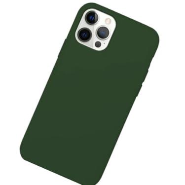 Imagem de Capa Capinha Para iPhone 13 Verde Aveludado + Película Privacidade