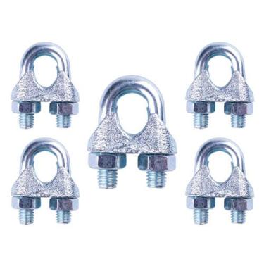 Imagem de Abraçadeira grampo clip para cabo de aço 3/8 - 5 unidades - Cisbra