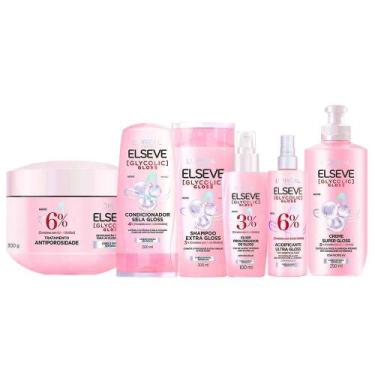 Imagem de Elseve Glycolic Gloss Kit - Shampoo + Condicionador + Creme Super Glos