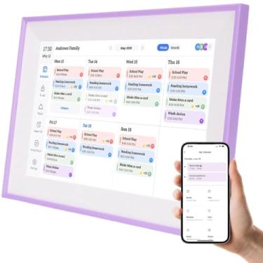 Imagem de Cryfokt 10.1in 1280x800p Calendário Digital Inteligente Com Gráfico de Tarefas e Programação de Refeições, Planejador de Família Touchscreen Full HD, Funcionalidade ABS Planner Digital,