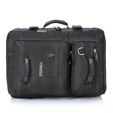 Imagem de Mochilas masculinas nylon preto 32l bolsa de viagem de grande capacida