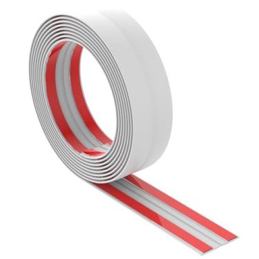 Imagem de WhSunVo Protetor de canto de parede de 3 metros, acabamento de moldagem de parede, autoadesivo, protetor de canto de parede, acabamento de PVC flexível, protetor de borda à prova d'água para teto de