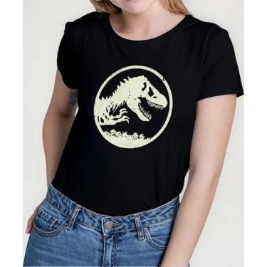 Imagem de Camiseta Camisa Algodão Feminina Masculina Adulto Filme Dinossauro Jur