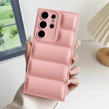 Imagem de Capa para celular Samsung S25 S24 S23 S22 Ultra S21 Plus A56 A36 A26 A16 A06 A55 A35 A06 A15 A15 A54 A34 (para Galaxy S20 Ultra/rosa)