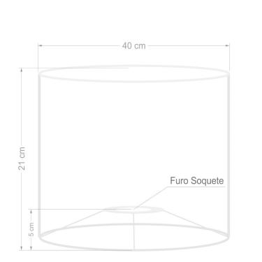 Imagem de Cúpula Abajur E Luminária Cilíndrica Vivare Cp-7018 ø40x25cm - Bocal Nacional Rosa-tela