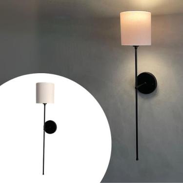 Imagem de Arandela De Parede Clássica Alumínio e Bivolt com Cúpula Bege, Preto e