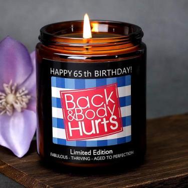 Imagem de Velas perfumadas Friectavy Happy 65th Birthday Decoration