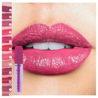 Imagem de Batom líquido volumizador de longa duração com acabamento aveludado - 