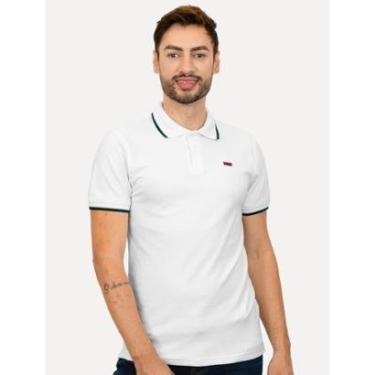 Imagem de Polo Levis Masculina Slim Housemark Frieze Branca-Masculino
