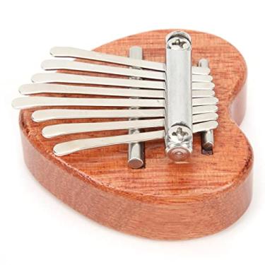 Imagem de Mingzhe HeartShaped Thumb Piano Crisp Sound Mogno Teclado Instrumento Portátil para Crianças Iniciantes Escola