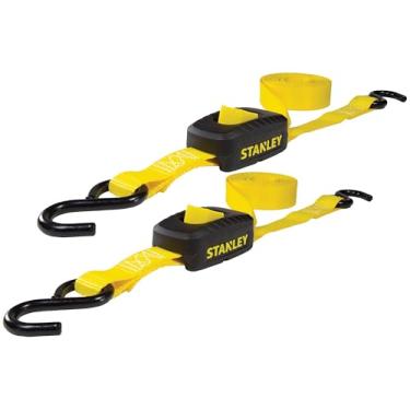 Imagem de STANLEY S2001 Alças de amarração de carga preta/amarela de 2,54 cm x 25,44 cm (resistência à ruptura), pacote com 2