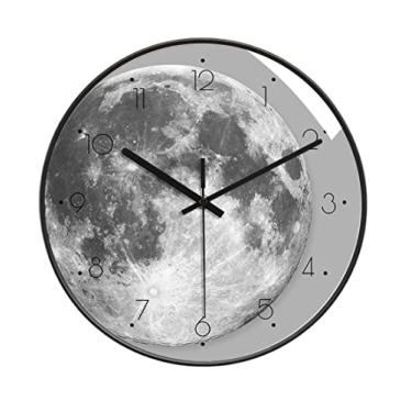 Imagem de Relógio de parede para quarto, estilo europeu, céu estrelado, relógio de parede, casa, sala de estar, relógio moderno, minimalista, quarto, silencioso, relógio de parede para sala de estar (moldura