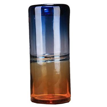 Imagem de Vaso de vidro, vaso colorido criativo simples moderno, vaso de decoração de flores de cimento, decoração de sala de estar (cor: D) (C)