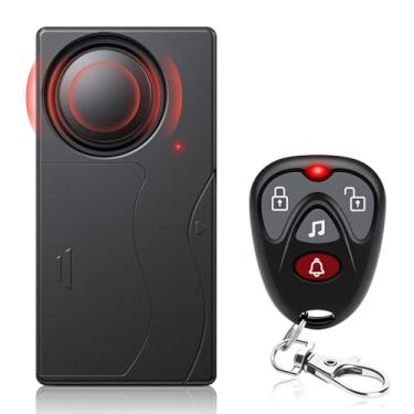 Imagem de Sistema de alarme de carro de 110 dB, alarme de vibração antirroubo com 10 níveis de sensibilidade ajustável, dispositivo antifurto para veículo, dispositivo antifurto remoto sem fio para carro