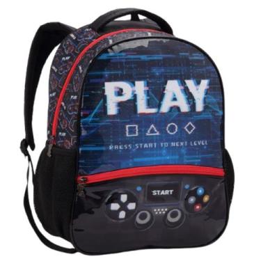 Imagem de Mochila Escolar Grande Gamer Play De Costa Menino - Lontchi