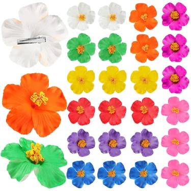 Imagem de Clipes de cabelo com flores havaianas Jexine, 27 unidades para mulhere