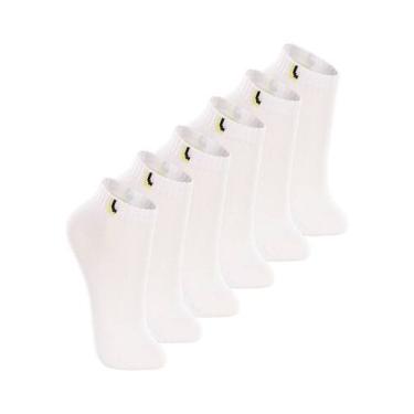 Imagem de Kit 6 Pares de Meias Infantil Cano Curto Lupo 2725-005, Branco, 30-36