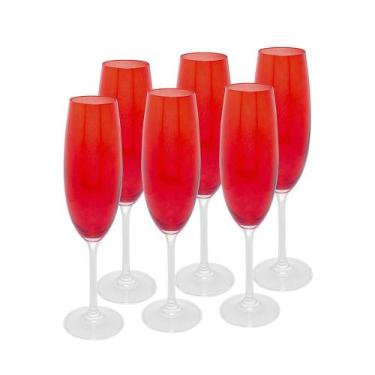 Imagem de Jogo de taças champanhe em cristal ecológico Wolff Banquet 200ml 6 peç
