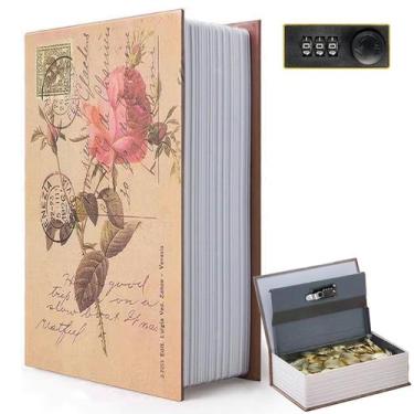 Imagem de Cofre de livros decorativo FOWSEEK Vintage com fechadura combinada