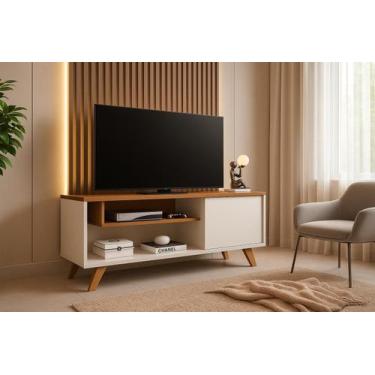 Imagem de Rack De Tv Para Sala, Moderno Com Prateleiras Heitor Mobishop para até