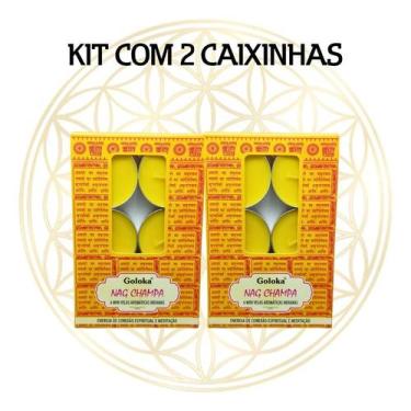 Imagem de KIT C/2 CX's Vela Aromática Para Rechaud Indiana Goloka, NAG CHAMPA