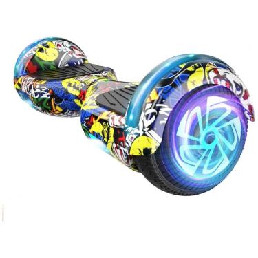 Imagem de Hoverboard Auto Balanceante SISIGAD 6,5&quot; S1 Verde Carbono com Alto-Falante Bluetooth e Rodas LED Coloridas para Crianças de 6 a 12 Anos