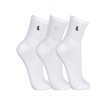 Imagem de Kit 3 Meias Cano Médio Lupo  - Branco - 03245 | Pau a Pique