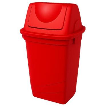 Imagem de Lixeira Tampa Basculante 30 Litros Resistente Antiodor Reciclagem Colo