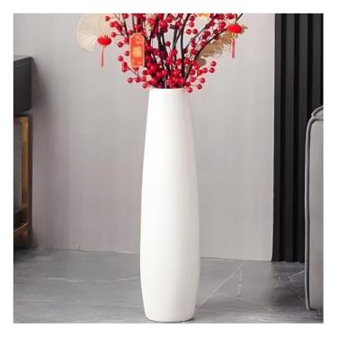 Imagem de Grande Vaso De Cerâmica Para Sala De Estar, Vaso De Chão Alto Moderno, Ideal Para Flores, Galhos E Arranjos Secos, Perfeito Para Escritório E Decoração De Casa, Orange C, 71cm