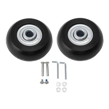 Imagem de Kits de reparo de rodas giratórias de borracha silenciosa de substituição para bagagem, acessórios de viagem, material de borracha PU, conjunto de 2 peças (40 mm x 18 mm)
