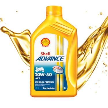 Imagem de Shell Advance 4T AX5 20W-50 – Óleo Lubrificante Mineral para Moto 4 Tempos | Proteção do Motor e Desempenho Consistente