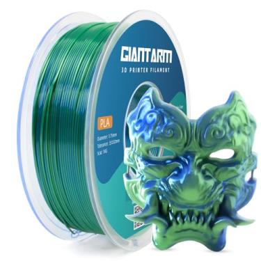 Imagem de GIANTARM Filamento pla de cor dupla, filamento pla de seda 1,75 mm +/- 0,02 mm, carretel de 1 kg (2,2 lbs) embalagem a vácuo, filamentos de impressão 3D cabem na maioria das impressoras fdm
