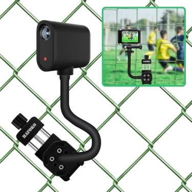 Imagem de C08 Suporte de cerca para GoPro/DJI Action/Mevo Start/Smartphone/Insta360 AKASO Suporte de cerca de câmera de ação para radar de bolso, kit de montagem para beisebol, softball, futebol, treinamento,