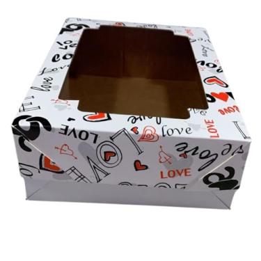 Imagem de 10 Caixa Com Visor de Acetato 22 x 15 x 4 ou 22 x 15 x 6 (10,VISOR 22 X 15 X 6 CORAÇÃO)