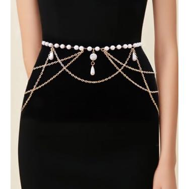 Imagem de Cinto de corrente de ouro para mulheres, moda plus size, correntes de cintura douradas e pérolas, cintos de metal em camadas, correntes que não mancham, cintos de barriga modernos para mulheres