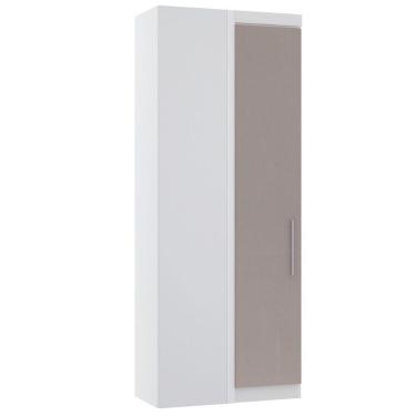 Imagem de Armário Aéreo Maleiro Modulado 97cm 2 Portas Alpes Luciane Móveis Branco Pf Com Avelã Pf
