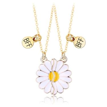 Imagem de Your Always Charm Conjunto de colar da amizade para 2 - melhores amigas, melhores amigas, joias de coração combinando para mulheres e meninas, conjunto de presente para melhor amiga, Latão, Latão