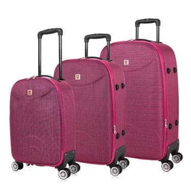 Imagem de Kit Mala de viagem rodas duplas pink PMG Sion Swiss Move-Feminino