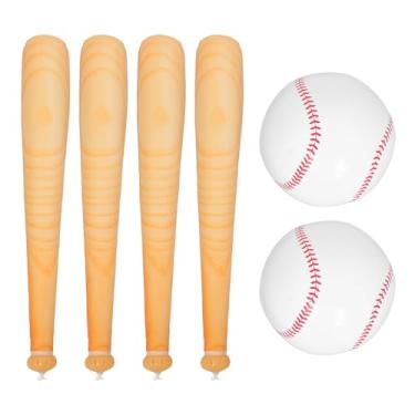 Imagem de Toyvian 1 Conjunto de Taco Inflável: Taco de Beisebol Inflável de 30 a 26 Polegadas - Brinquedo de Beisebol para Crianças - Fácil de Inflar - Lembrancinhas para Festas Com Tema Esportivo, Piscina,