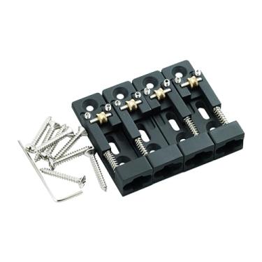 Imagem de Guyker Ponte de baixo individual para baixo elétrico de 4 cordas, peça de reposição GB111 (4 peças, preto)