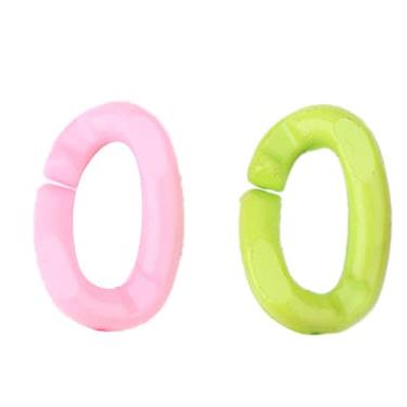 Imagem de HEEPDD 100 Unidades de Plástico para Pássaros Elos de Corrente Brinquedo de Papagaio, Clipes C Ganchos Elos de Corrente DIY Brinquedos de Papagaio Cores Misturadas para Animais