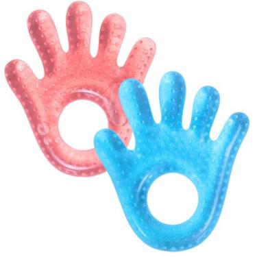 Imagem de Mordedor Infantil Com Água Texturizado Dentição Pezinho Mãozinha - Cas