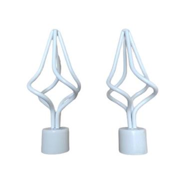 Imagem de Kit 2un. Ponteira para varão de cortina, modelo Chama 28mm - Gaks, bra