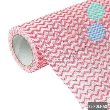 Imagem de Pano Limpeza Multiuso 24,5x30cm Rolo 25 Unida - Tudo em Caixa