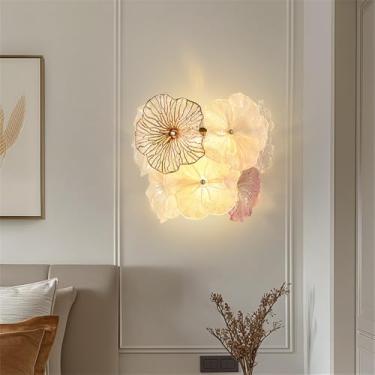 Imagem de Luminária de parede moderna e luxuosa com LED, estilo arte, para sala de estar, quarto, cabeceira, casa de campo, hotel, escada ou corredor (D 32 x D 26 cm)
