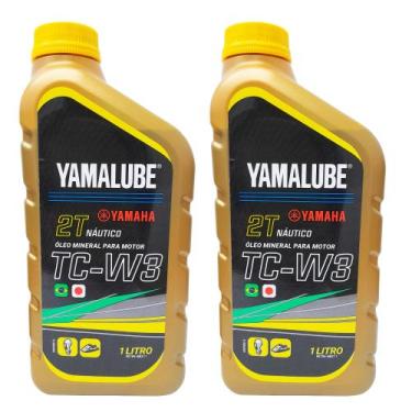 Imagem de Óleo Motores de Popa 2 Tempos Yamalube TCW3 1 Litro Kit Com 2 Litros -