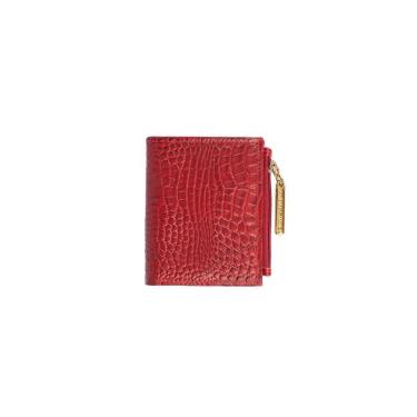 Imagem de Carteira pequena feminina de couro croco Lilian-Feminino